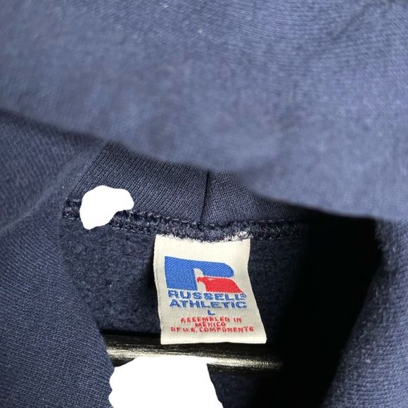 Vintage 90s Russell Athletic Blank Hoodie Large - Picture 3 of 4